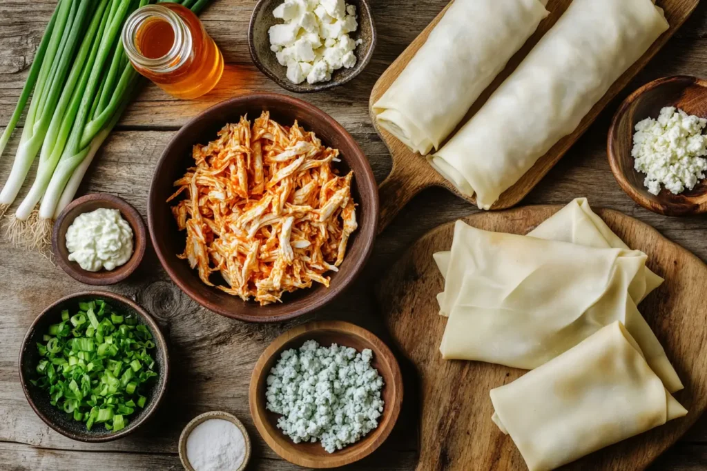 Buffalo Chicken Egg Rolls Ingredients