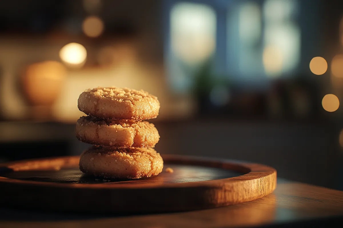 three freshly bake cookies