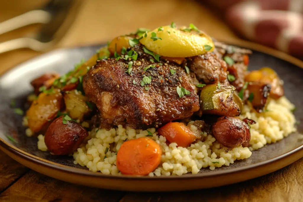 Slow Cooker Mediterranean Chicken with couscous